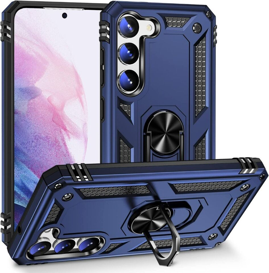 Protectores para celular  para Samsung  A54 5G Funda reforzada con anillo v2 Azul